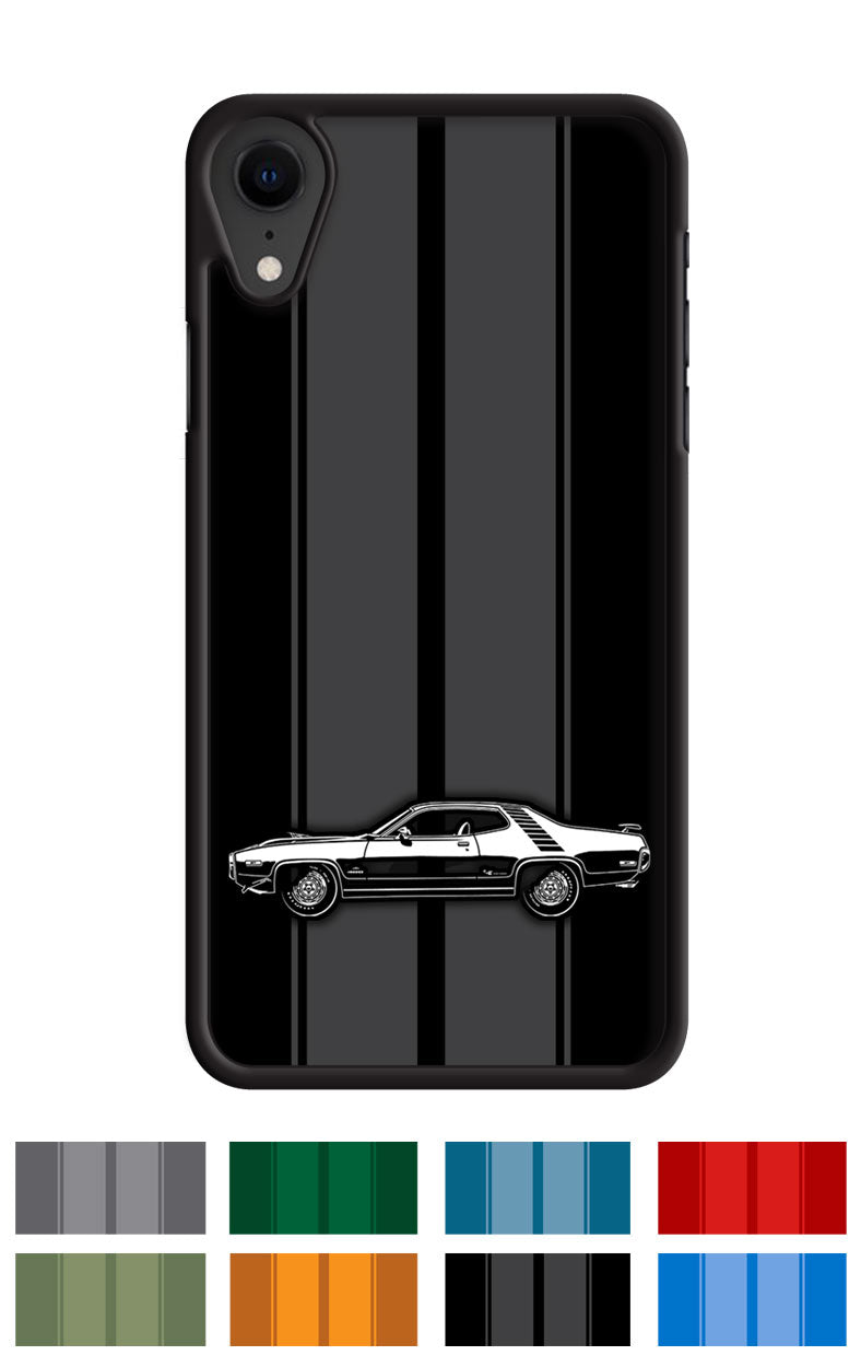 Plymouth Road Runner 1972 400 Coupe Smartphone Case - Racing Stripes