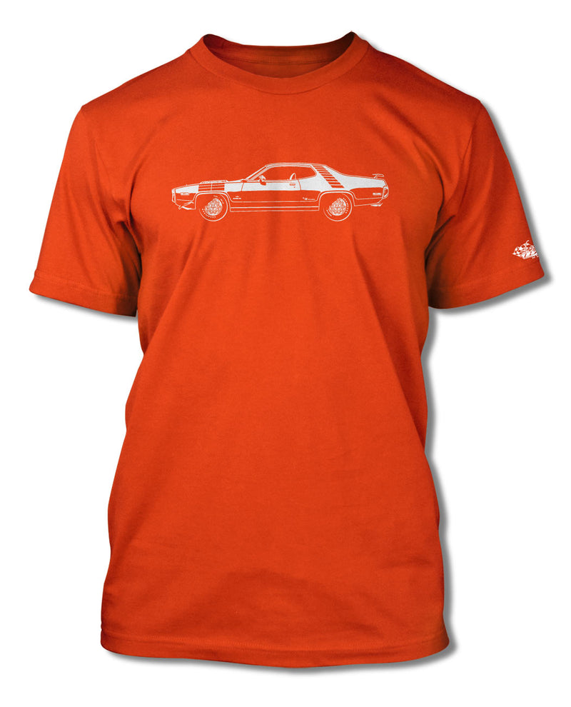 1972 Plymouth Road Runner 440 Stripes Coupe T-Shirt - Men - Side View