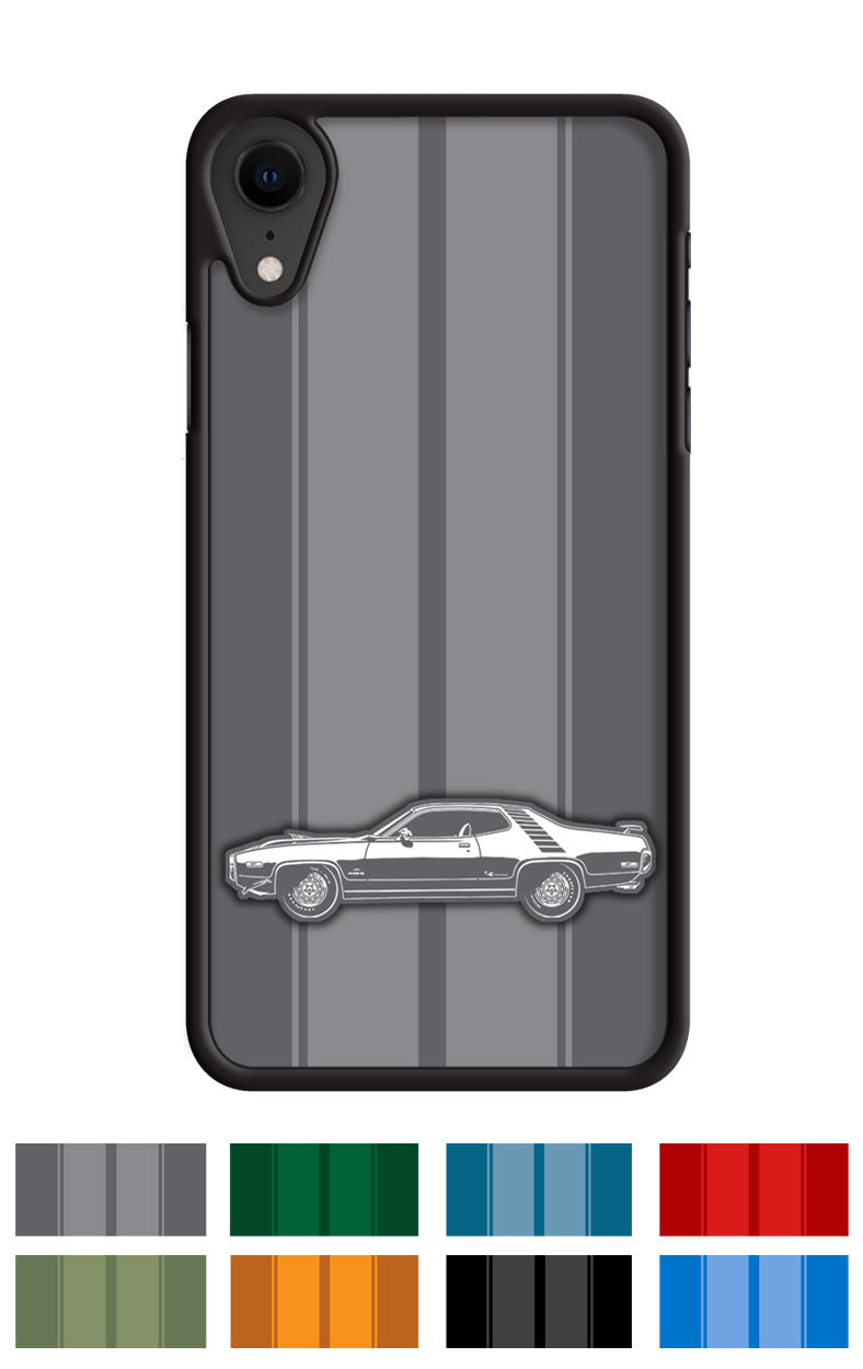 Plymouth Road Runner 1972 440-6 Coupe Smartphone Case - Racing Stripes