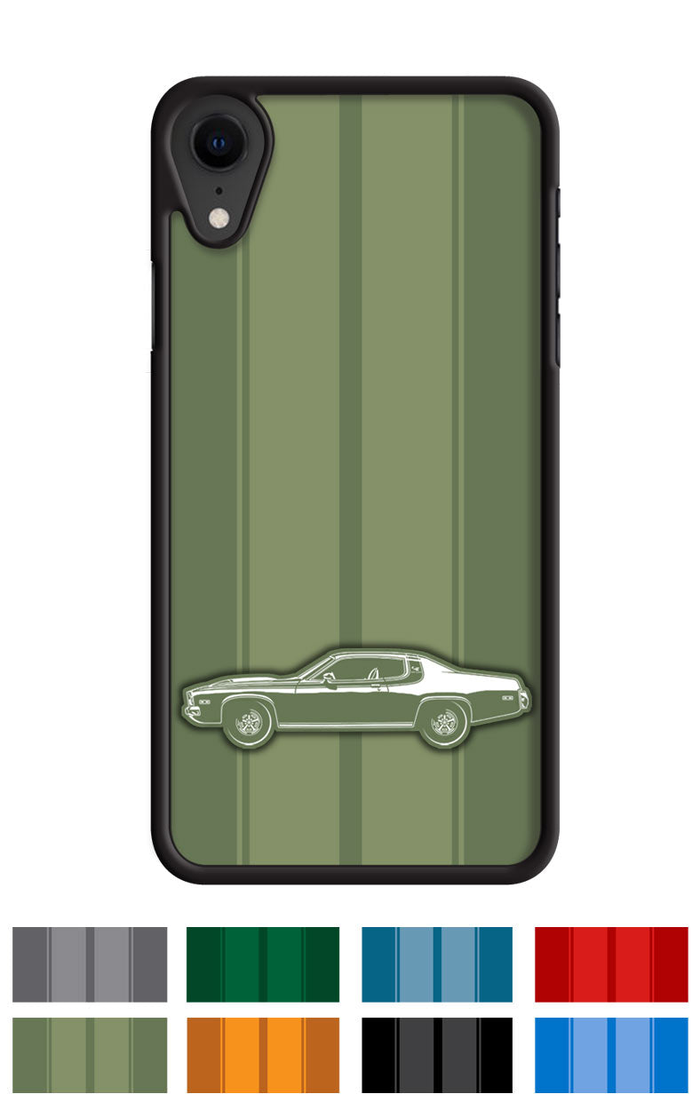 Plymouth Road Runner 1973 Coupe Smartphone Case - Racing Stripes