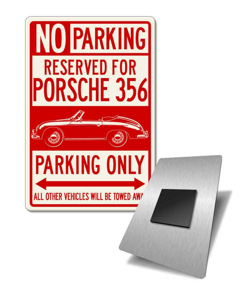 Porsche 356 Convertible Reserved Parking Fridge Magnet