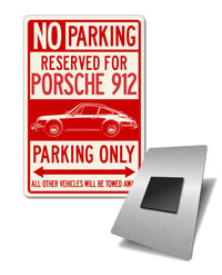 Porsche 912 Coupe Reserved Parking Fridge Magnet