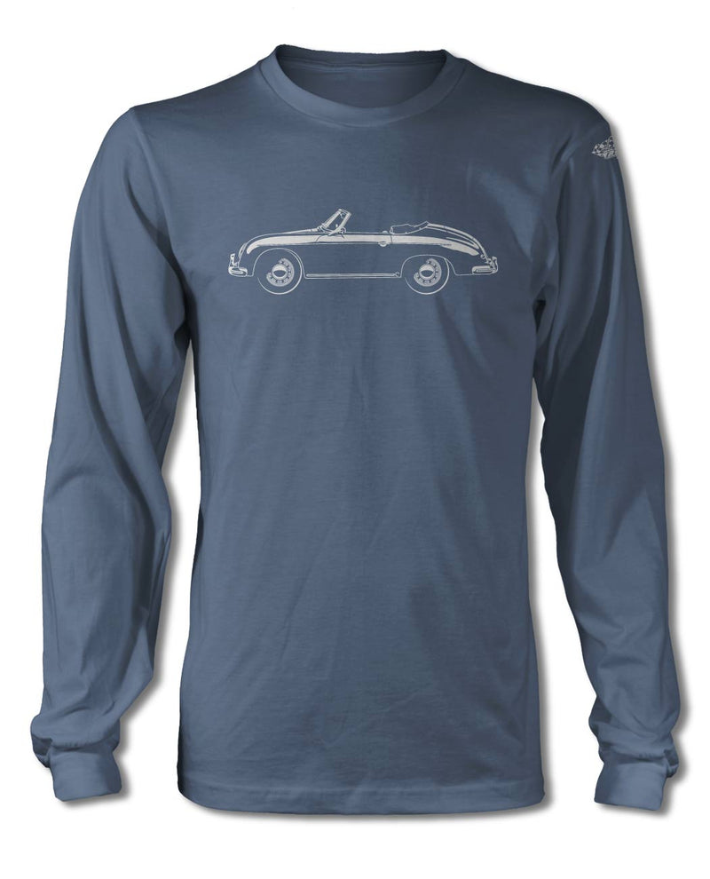 Porsche 356A Convertible T-Shirt - Long Sleeves - Side View