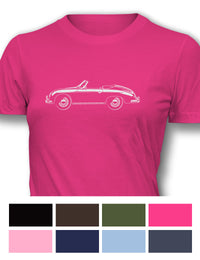 Porsche 356A Convertible Women T-Shirt - Side View