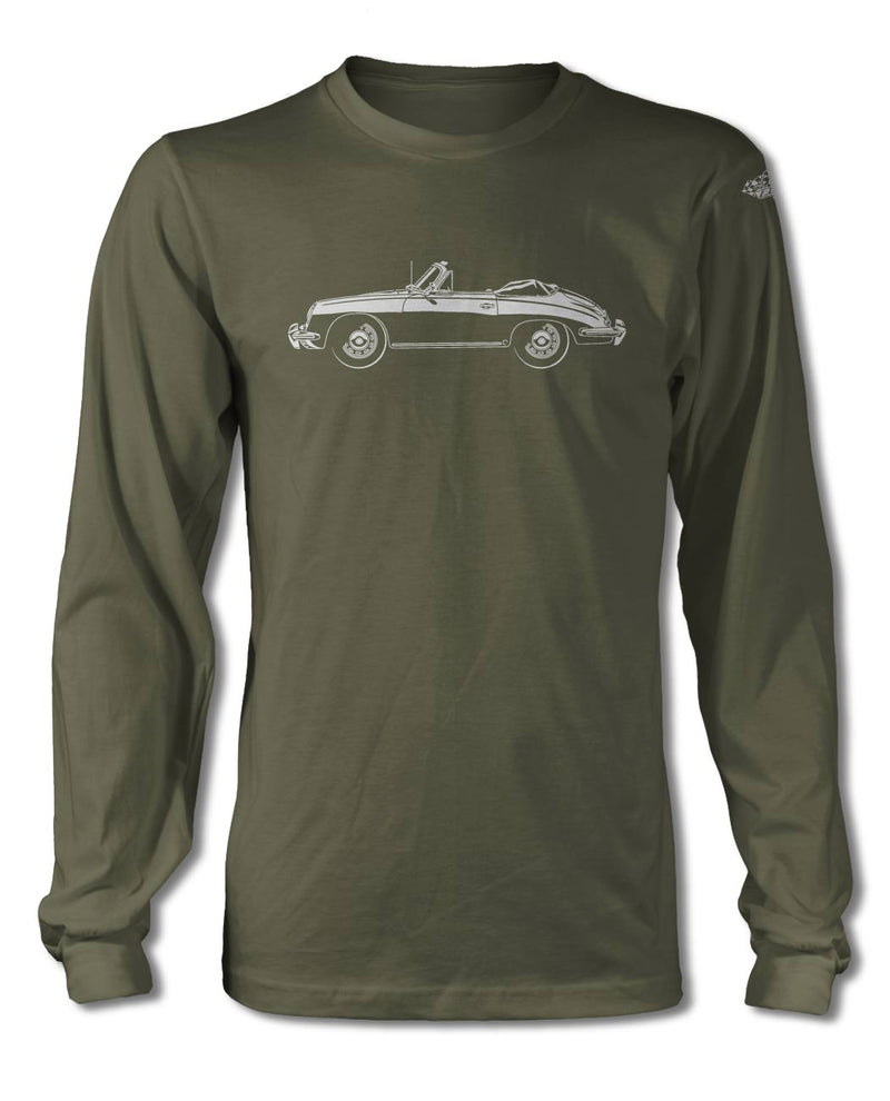 Porsche 356B Convertible T-Shirt - Long Sleeves - Side View