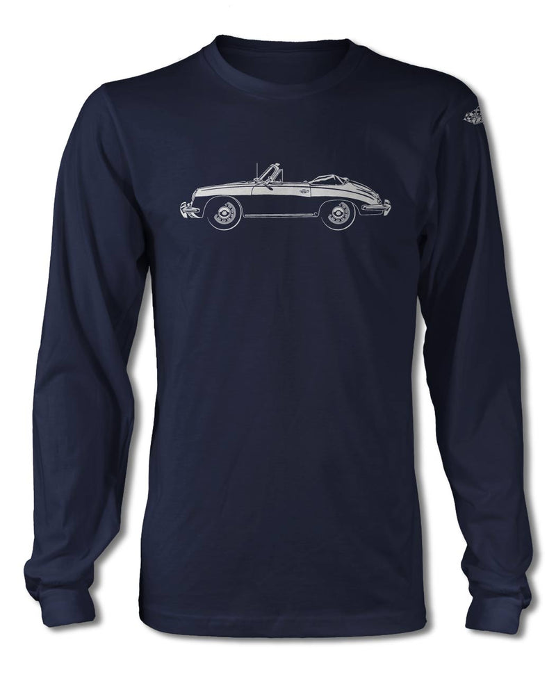 Porsche 356B Convertible T-Shirt - Long Sleeves - Side View