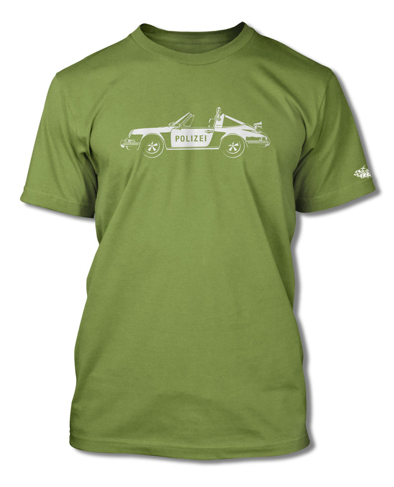 Porsche 911 Targa German Polizei (police) 1971 T-Shirt - Men - Side View