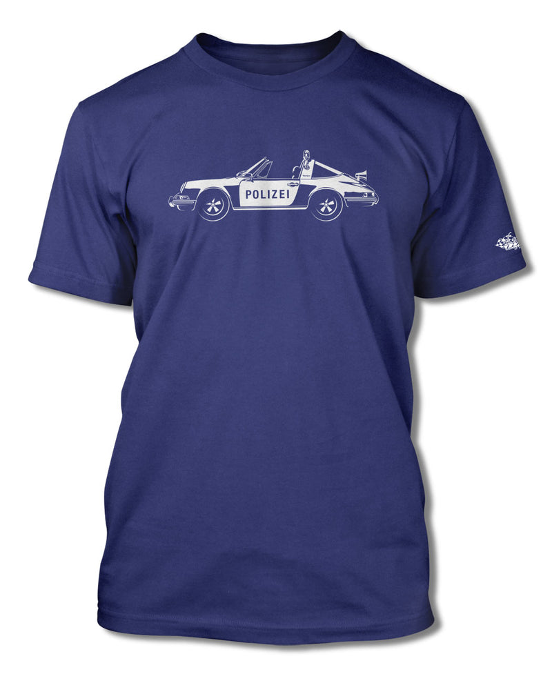 Porsche 911 Targa German Polizei (police) 1971 T-Shirt - Men - Side View