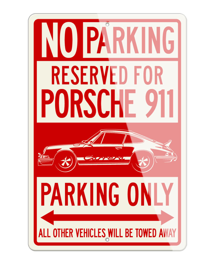 Porsche 911 Carrera RS Reserved Parking Only Sign