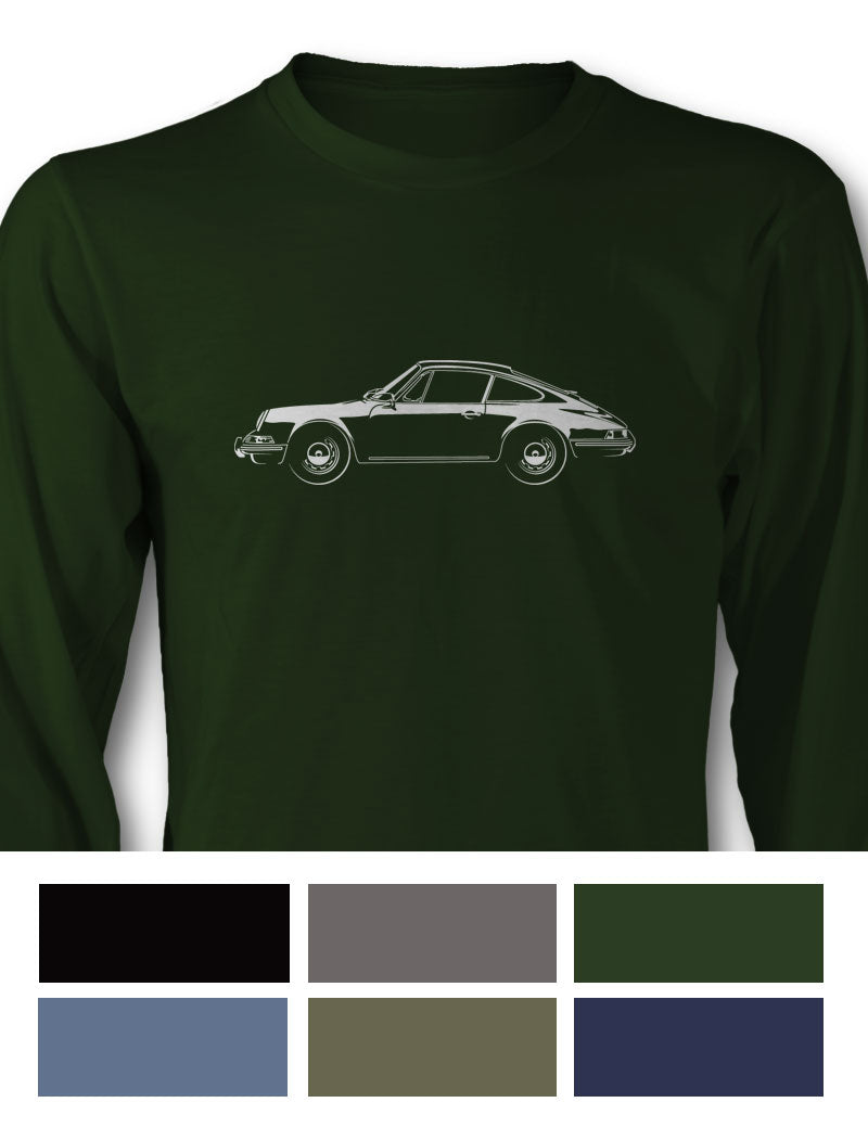 Porsche 912 1965 Coupe Long Sleeve T-Shirt - Side View