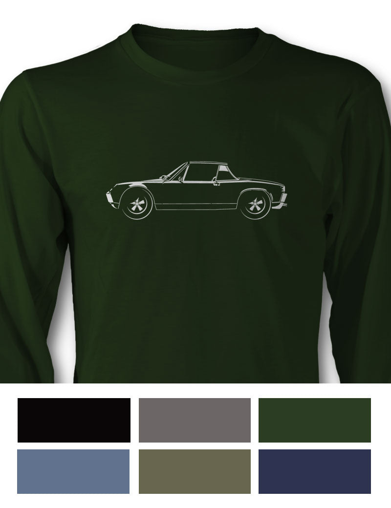 Porsche 914 Targa Long Sleeve T-Shirt - Side View