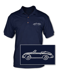 Porsche 356 Convertible - Adult Pique Polo Shirt - Side View