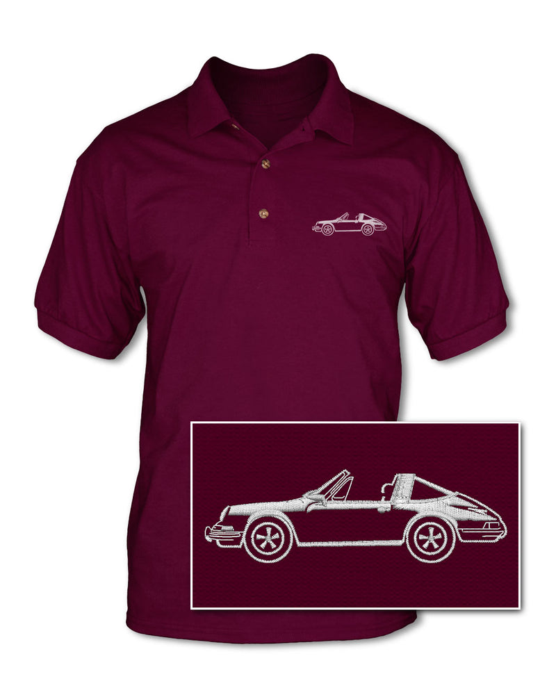 Porsche 911 Targa - Adult Pique Polo Shirt - Side View