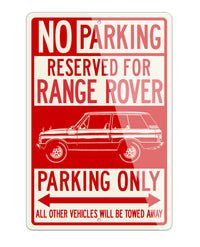 Range Rover Classic Reserved Parking Only Sign