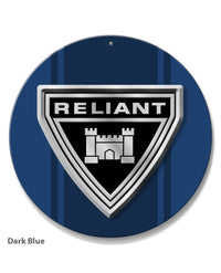 Reliant Emblem Round Aluminum Sign