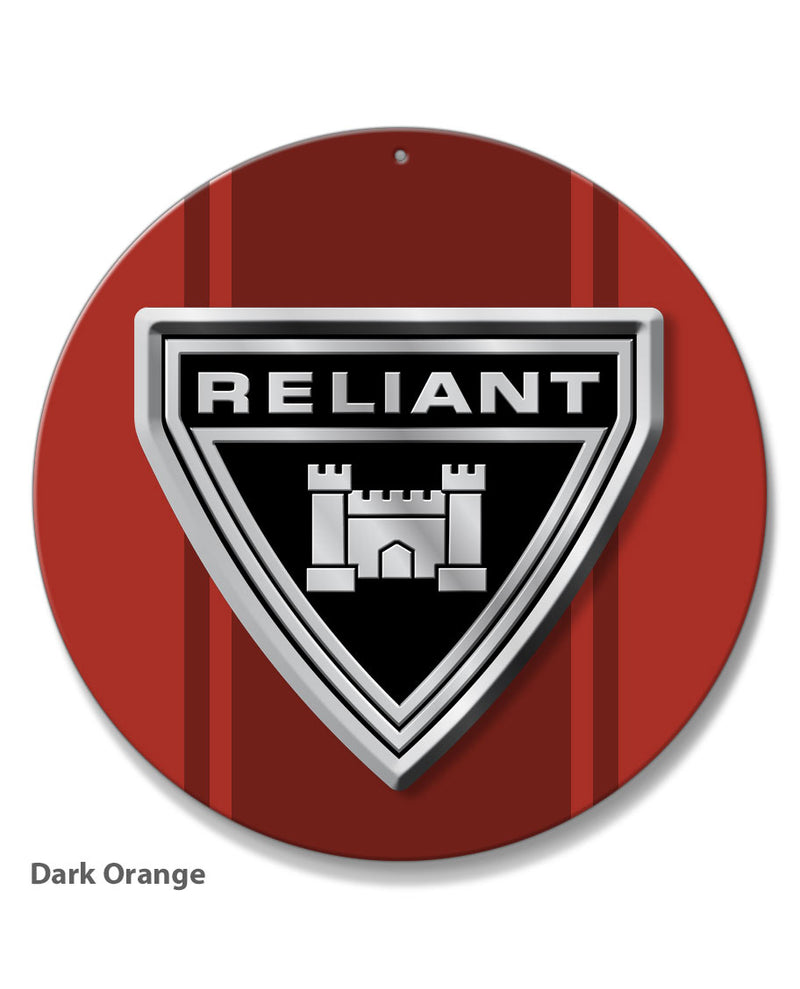 Reliant Emblem Round Aluminum Sign