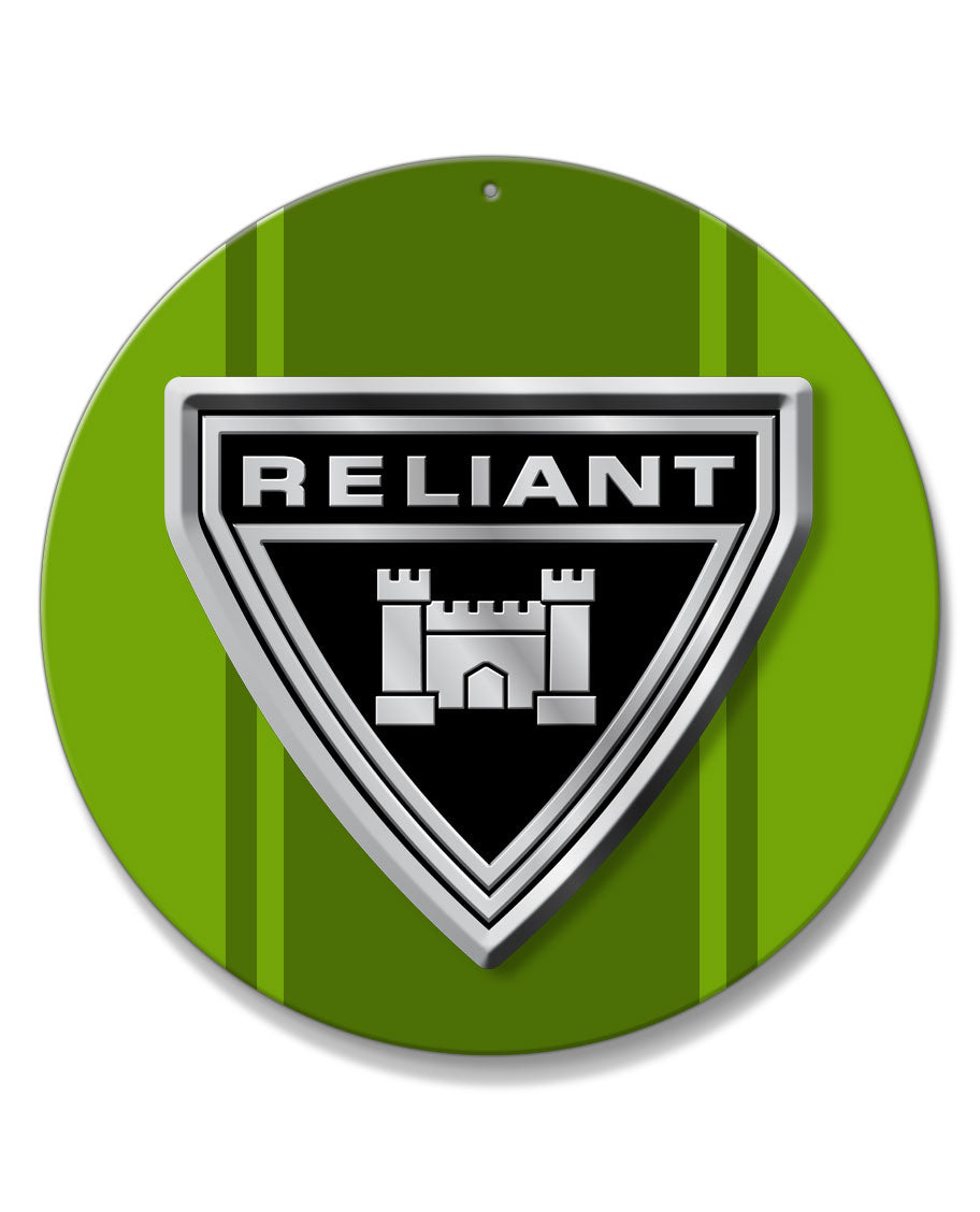 Reliant Emblem Round Aluminum Sign