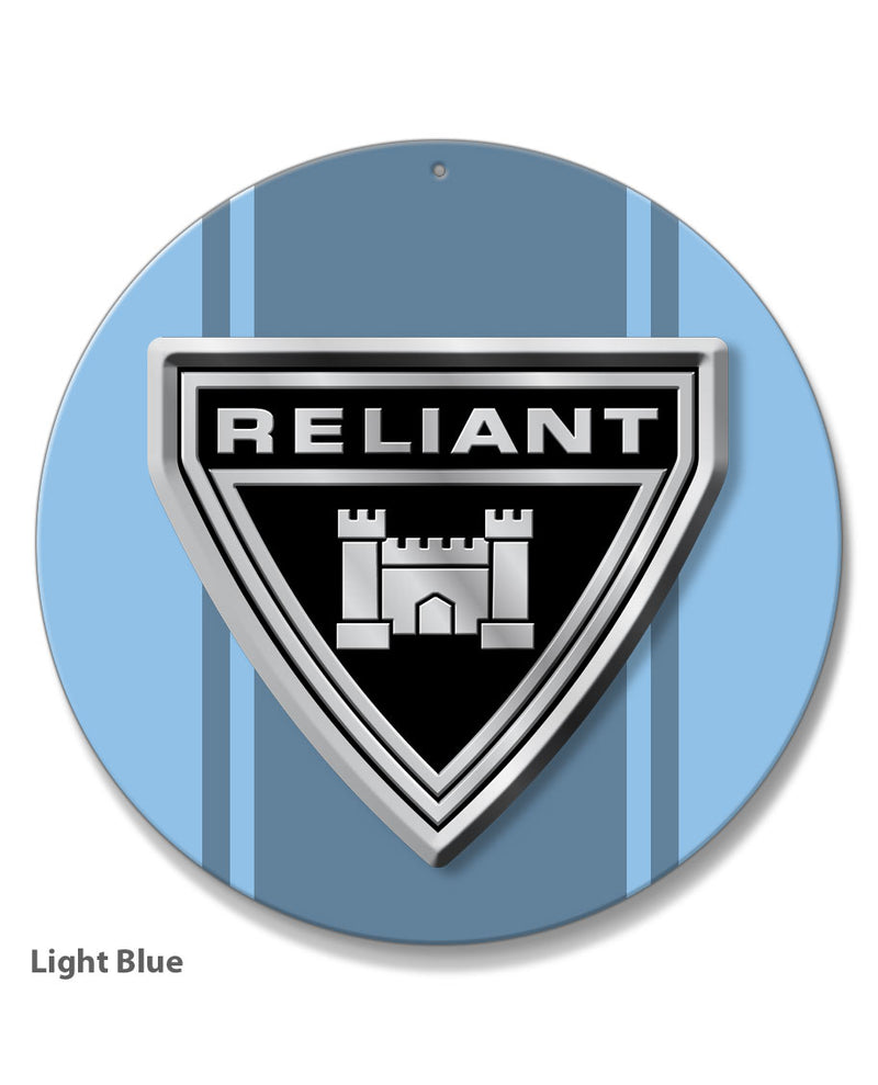 Reliant Emblem Round Aluminum Sign