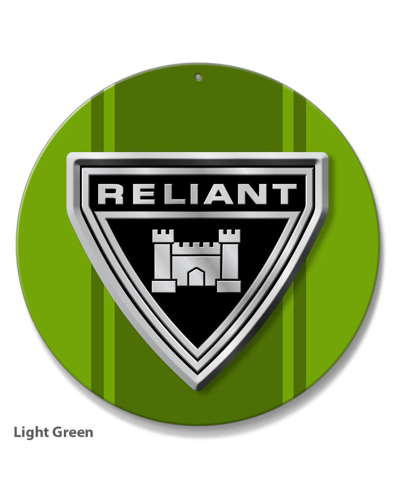 Reliant Emblem Round Aluminum Sign