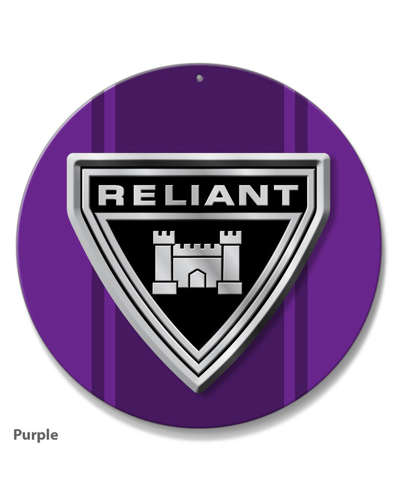 Reliant Emblem Round Aluminum Sign