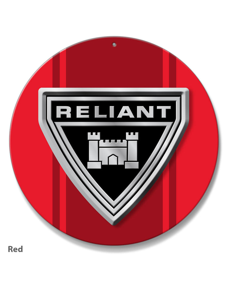 Reliant Emblem Round Aluminum Sign