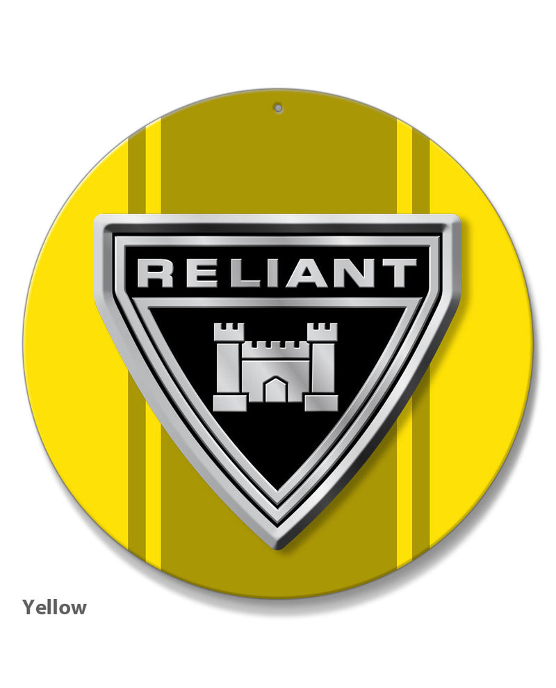 Reliant Emblem Round Aluminum Sign