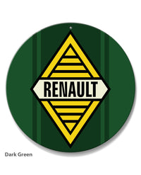 Renault Emblem Round Aluminum Sign