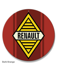 Renault Emblem Round Aluminum Sign