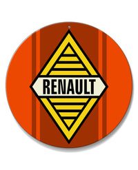 Renault Emblem Round Aluminum Sign