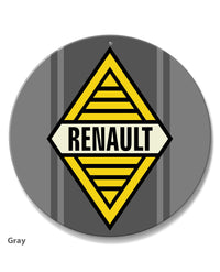 Renault Emblem Round Aluminum Sign