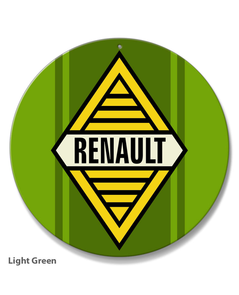 Renault Emblem Round Aluminum Sign