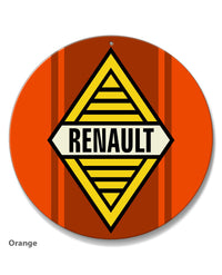 Renault Emblem Round Aluminum Sign