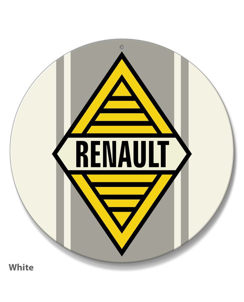 Renault Emblem Round Aluminum Sign