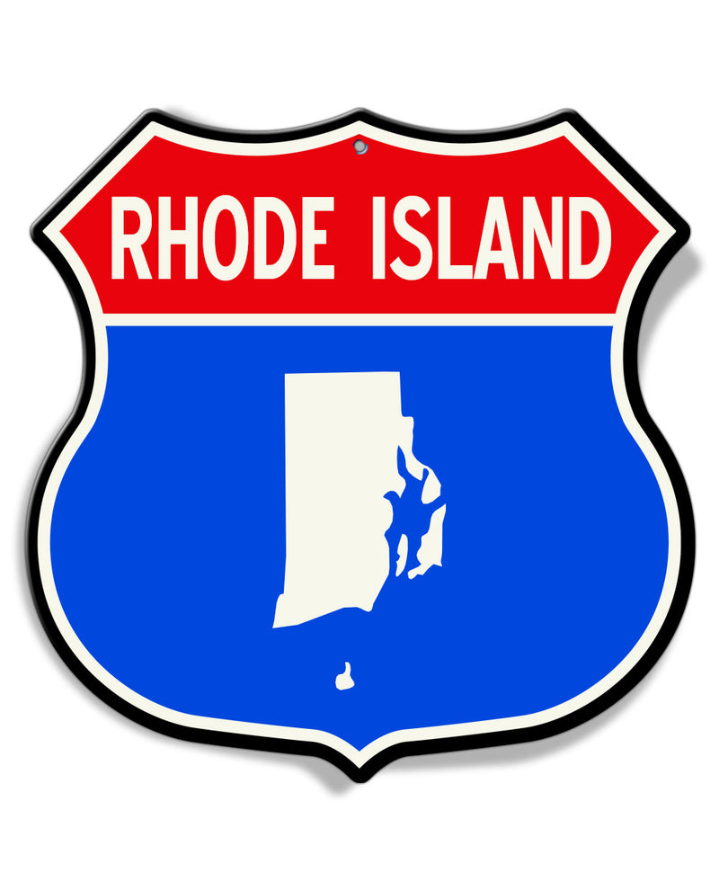 State of Rhode Island Interstate - Shield Shape - Aluminum Sign