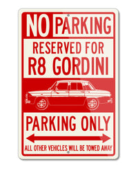 Renault 8 Gordini 1964 – 1974 Reserved Parking Only Sign