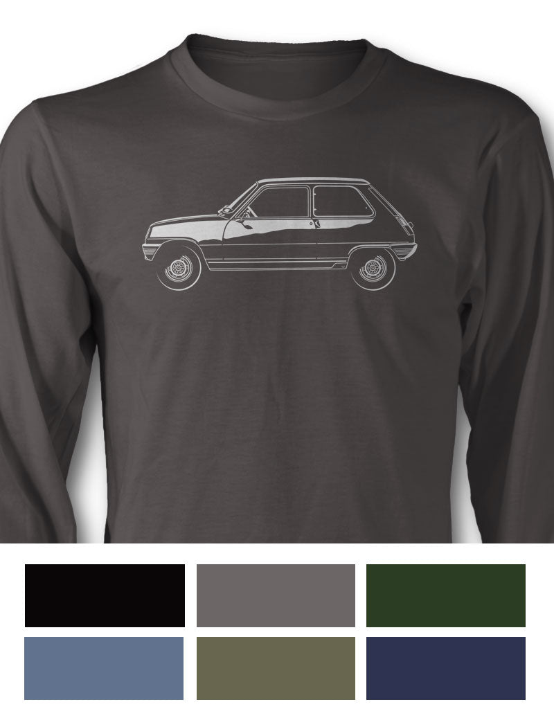Renault 5 R5 1972 - 1985 T-Shirt - Long Sleeves - Side View