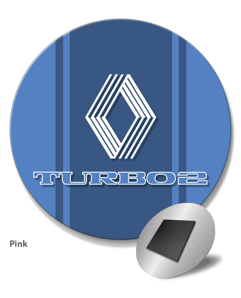 Renault Turbo 2 Emblem Round Fridge Magnet