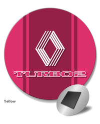 Renault Turbo 2 Emblem Round Fridge Magnet