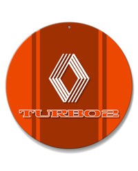 Renault Turbo 2 Emblem Round Aluminum Sign