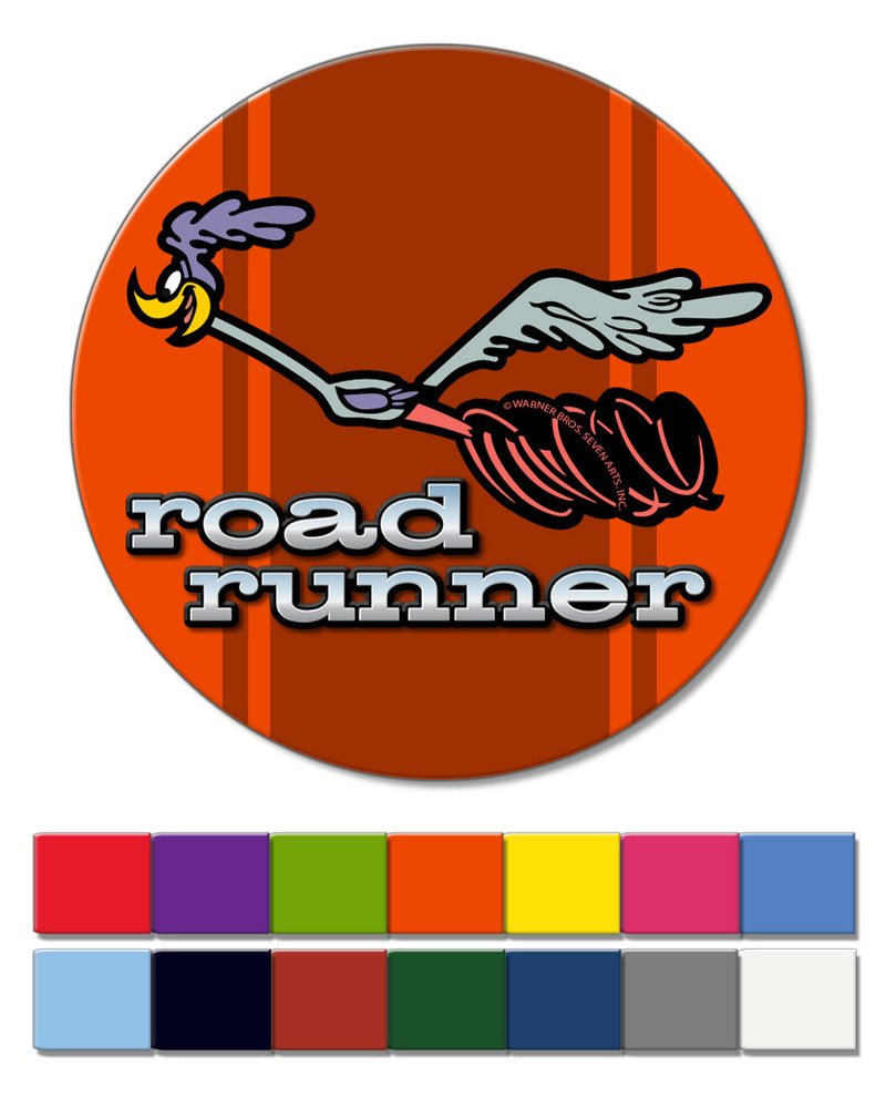 1969 - 1974 Plymouth Road Runner Emblem Novelty Round Fridge Magnet