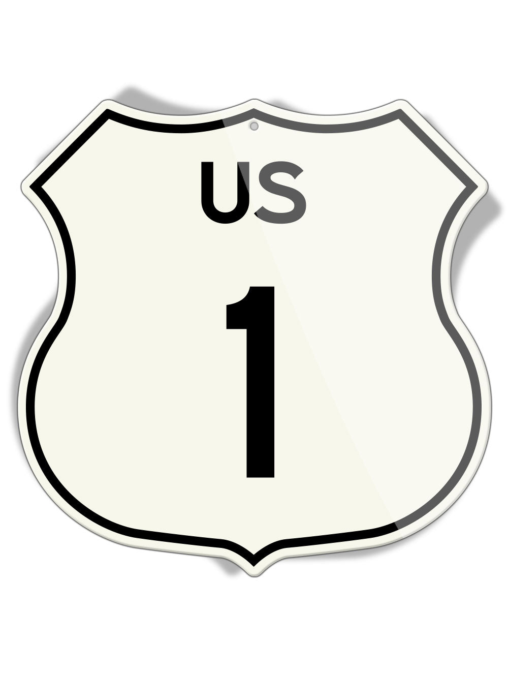 - U.S. California Route 1 - Shield Shape - Aluminum Sign