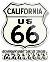 Route 66 - All States Available - Shield Shape - Aluminum Sign