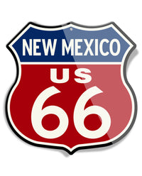 Route 66 Color - All States Available - Shield Shape - Aluminum Sign