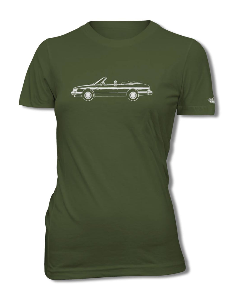 Saab 900 Turbo Convertible T-Shirt - Women - Side View