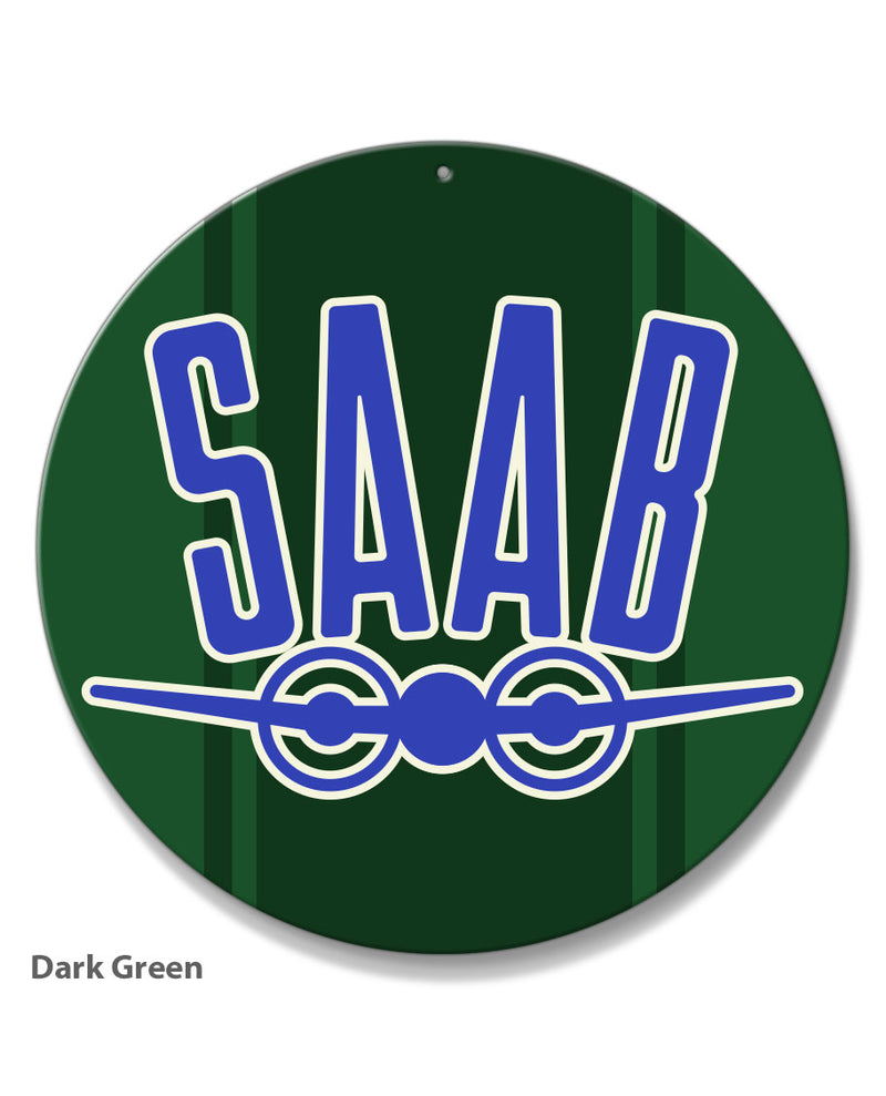 Saab Emblem Round Aluminum Sign