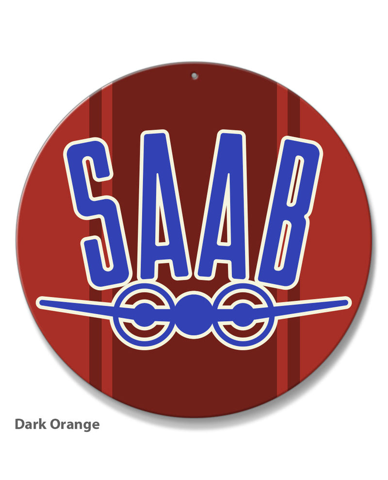 Saab Emblem Round Aluminum Sign