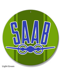 Saab Emblem Round Aluminum Sign
