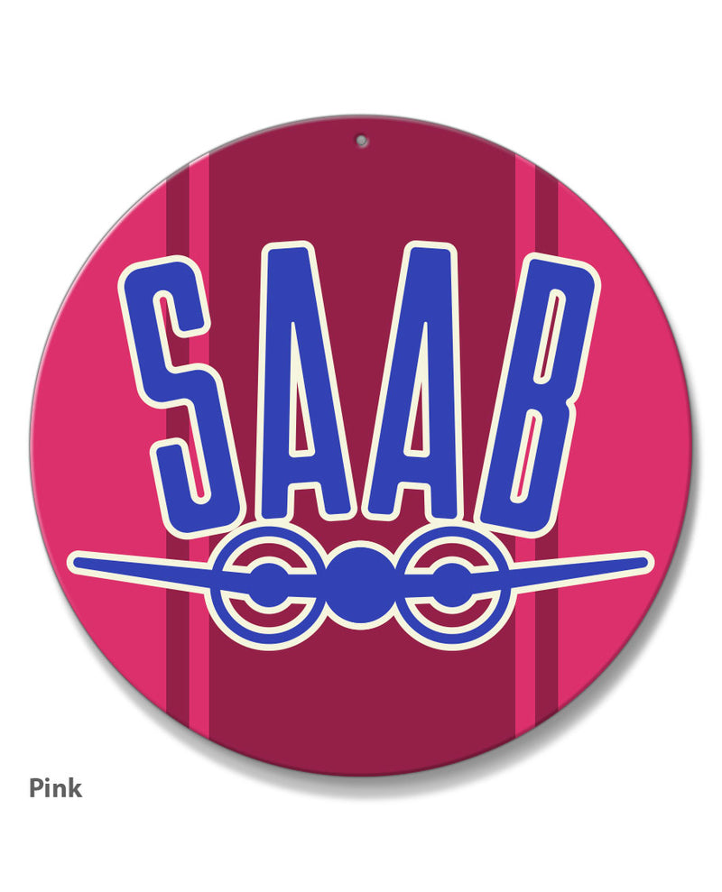 Saab Emblem Round Aluminum Sign