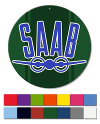 Saab Emblem Round Aluminum Sign