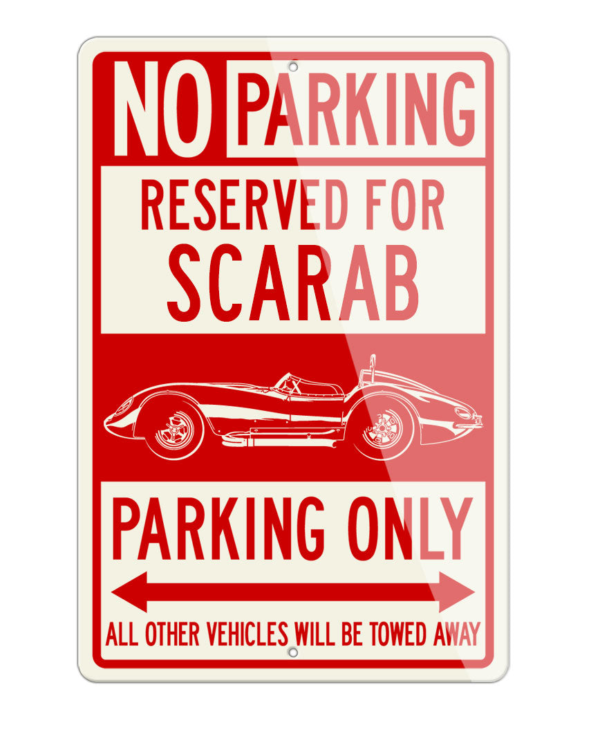 Reventlow Scarab 1958 Sports Roadster Reserved Parking Only Sign
